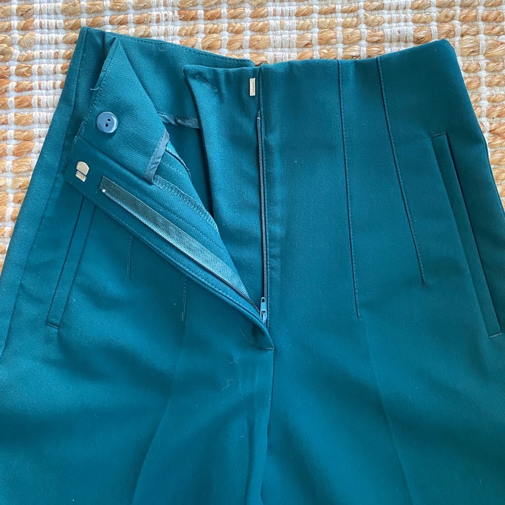 ZARA WOMAN High-Waisted Pants – Green – New Without Tags – Size XS - Picture 5 of 9